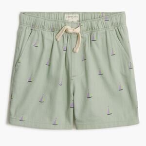 Crewcuts J.Crew Chino Dock Short Baby Boys 18-24M Light Mint Sailboat Drawstring